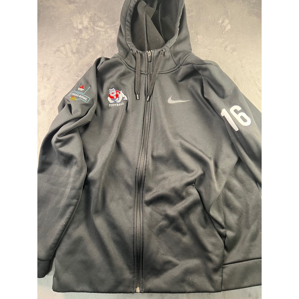 Nike Fresno State Bulldogs Football Las Vegas Bowl Dri-FIT Full Zip Hoodie XL